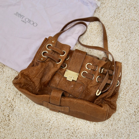 Jimmy Choo Leather Caramel Ramona Tote - Picture 2 of 7
